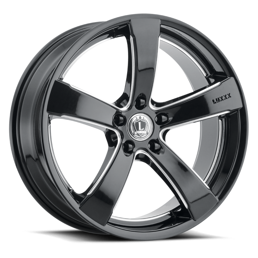 LUX LE1 20X8.5 5X114.3 +31 73.1 Gloss Black Milled