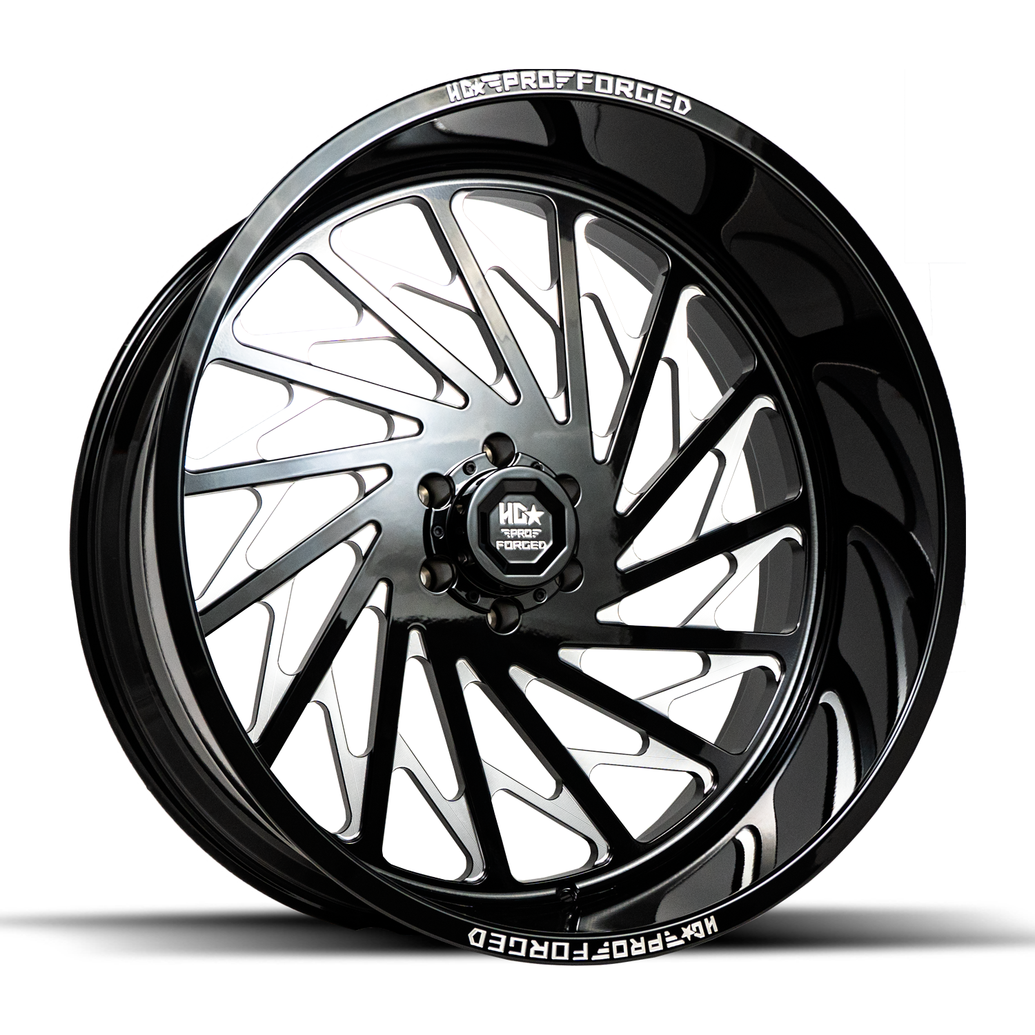 HDPRO-08 FORGED HAWKER 22X12 6X139.7 -44 106.1 Gloss Black Milled (Left)