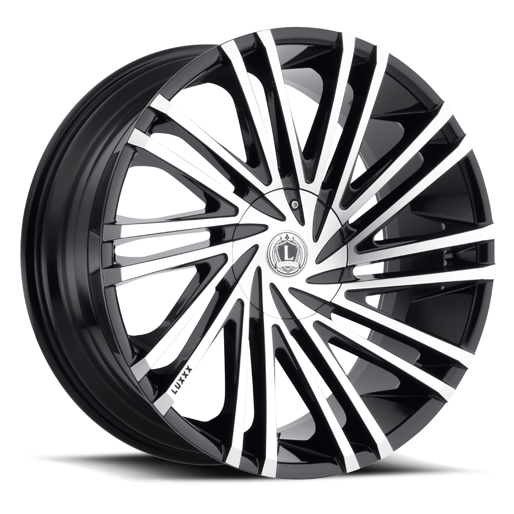 LUX17 20X8.5 5114.3/108 +35 73.1 Gloss Black Machine Face