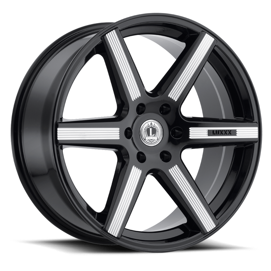 LUX20 24X9.5 6X139.7 +30 78.1 Gloss Black Milled