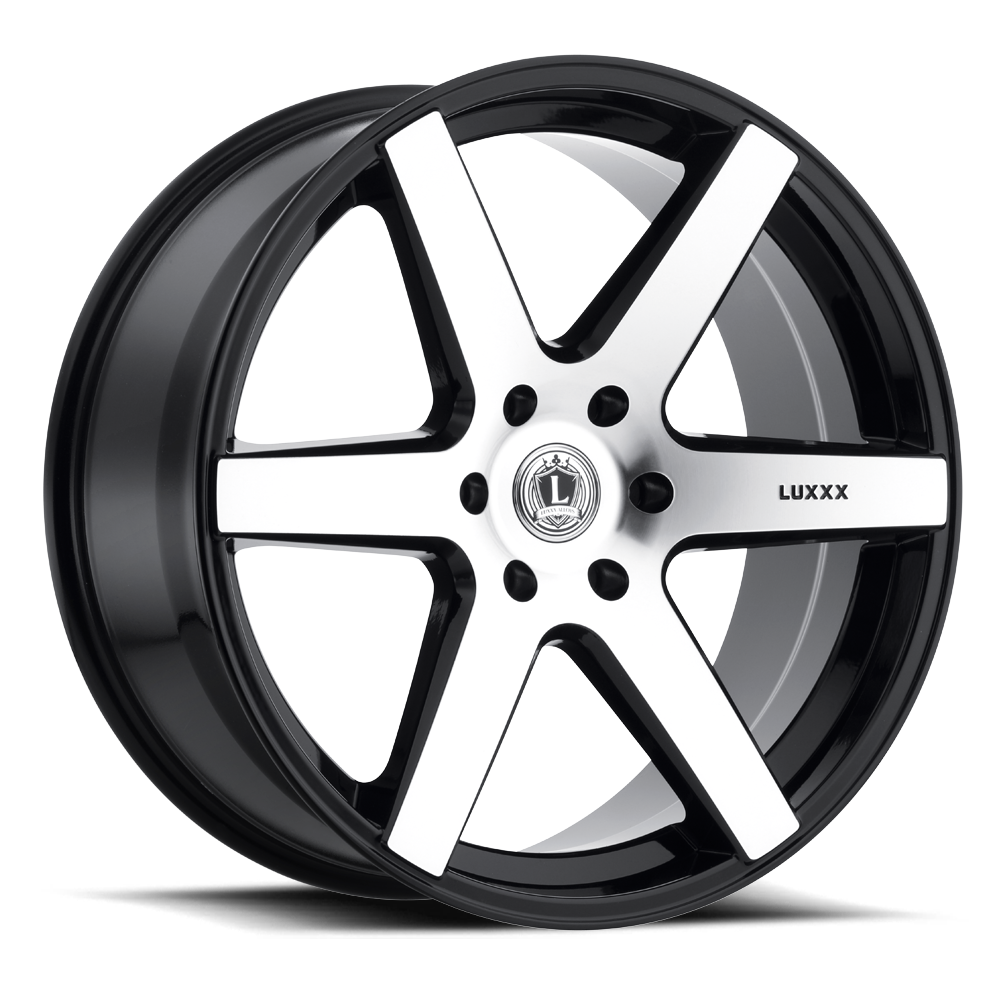 LUX20 22X9.5 6X139.7 +30 78.1 Gloss Black Machined Face