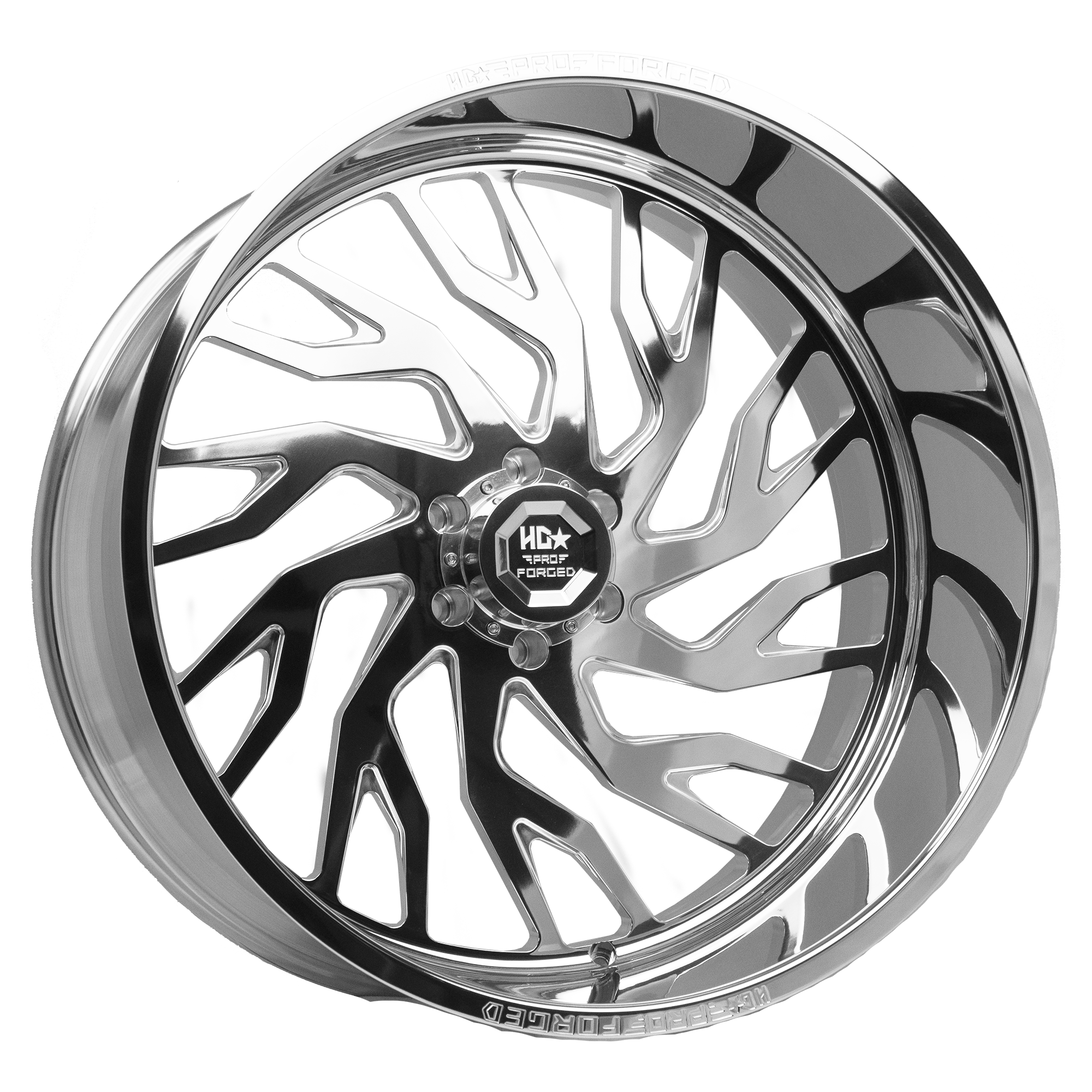 HDPRO-02 FORGED HUEY 22X12 6X135 -44 87.1 High Polished (Left)