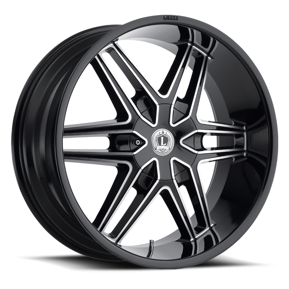 LUX18 26X10 6135/139.7 +30 87.1 Gloss Black Machined Face