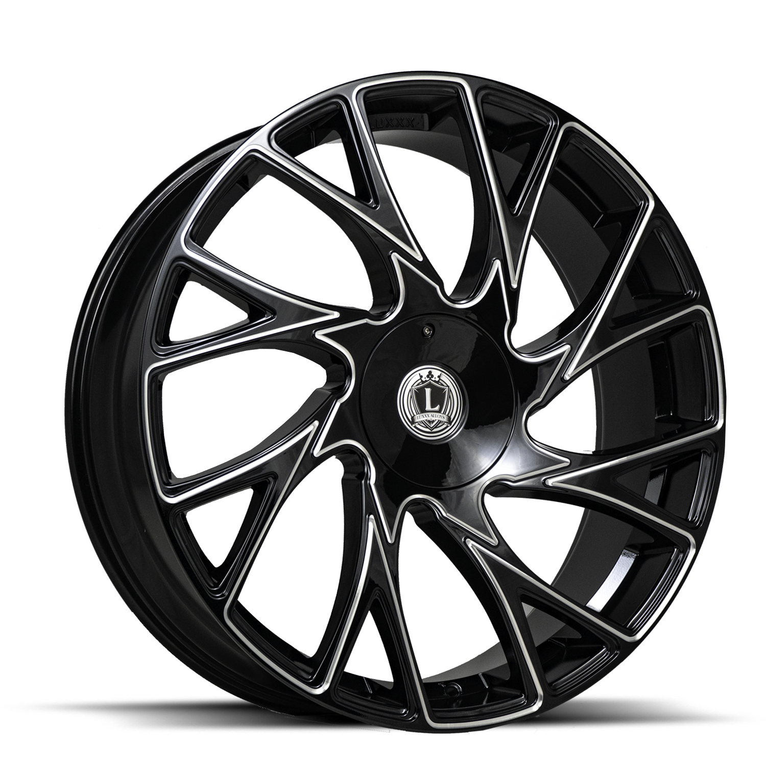 LUX32 20X8.5 5112/114.3 +30 73.1 Gloss Black Milled