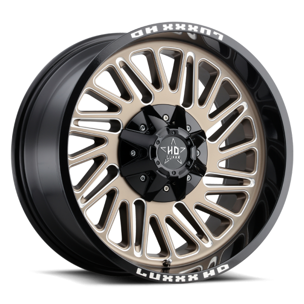 LHD19 20X12 8165/180 -44 125 Gloss Black Lip Satin Bronze Face Milled Edges