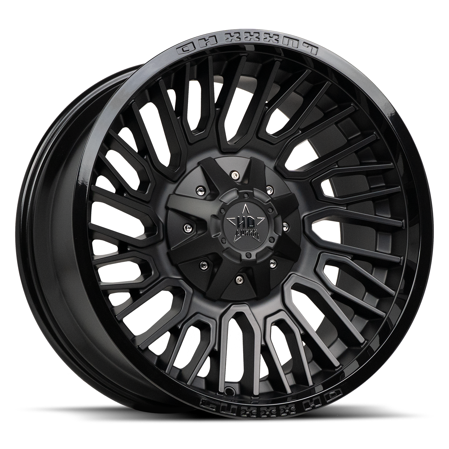LHD28 20X10 5127/139.7 -18 78.1 Gloss Black Lip Satin Black Face