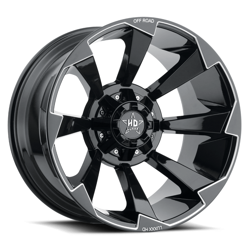 Luxxx Off-Road LHD16 22X12 Gloss Black Milled