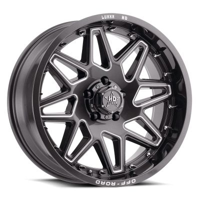 Luxxx Off-Road LHD17 20X9 Lava Grey / Milled Laser Cut