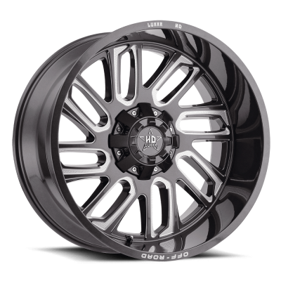 Luxxx Off-Road LHD18 22X12 Lava Grey / Milled Laser Cut
