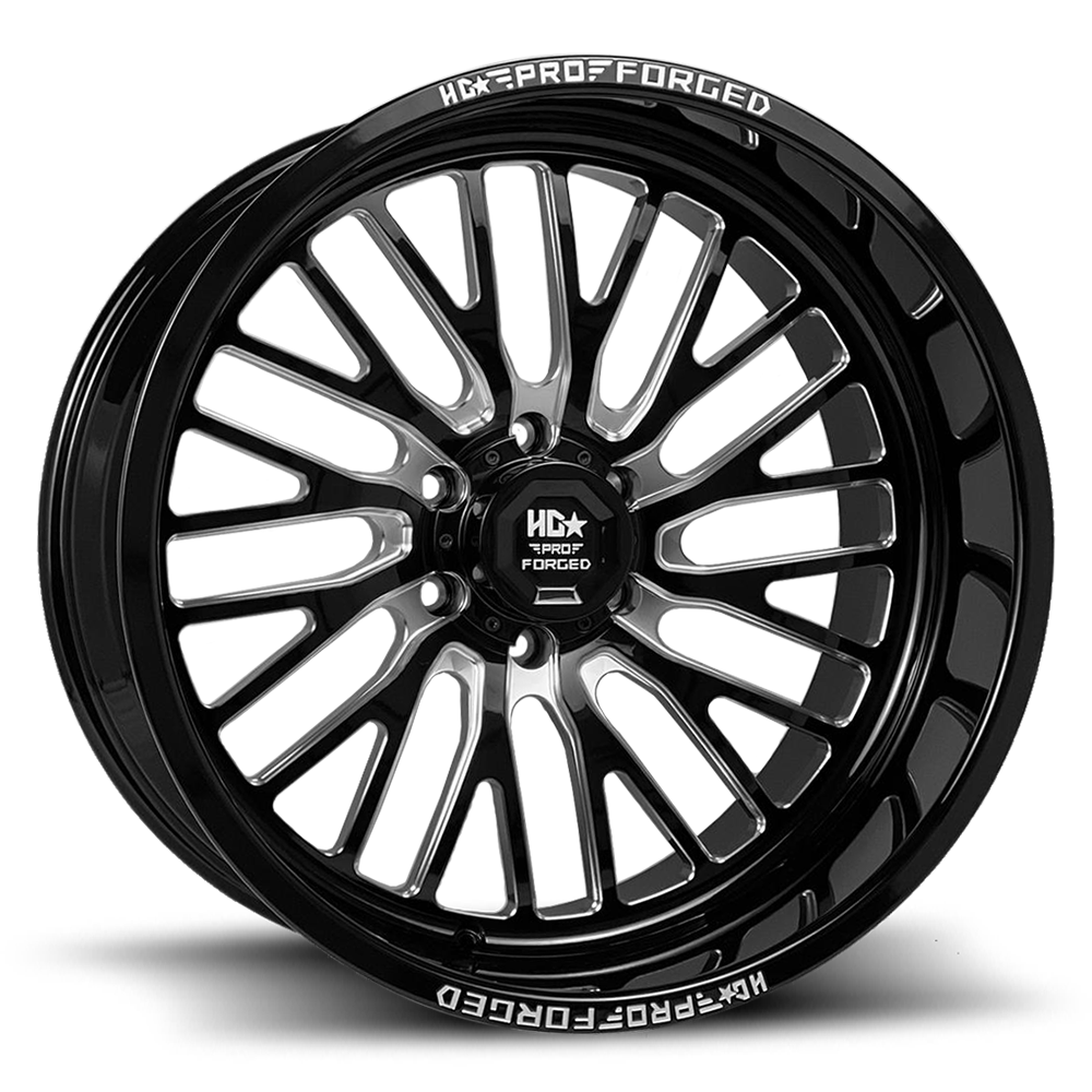 HDPRO-07 FORGED SENTRY 22X12 6X139.7 -44 106.1 Gloss Black Milled (Left)