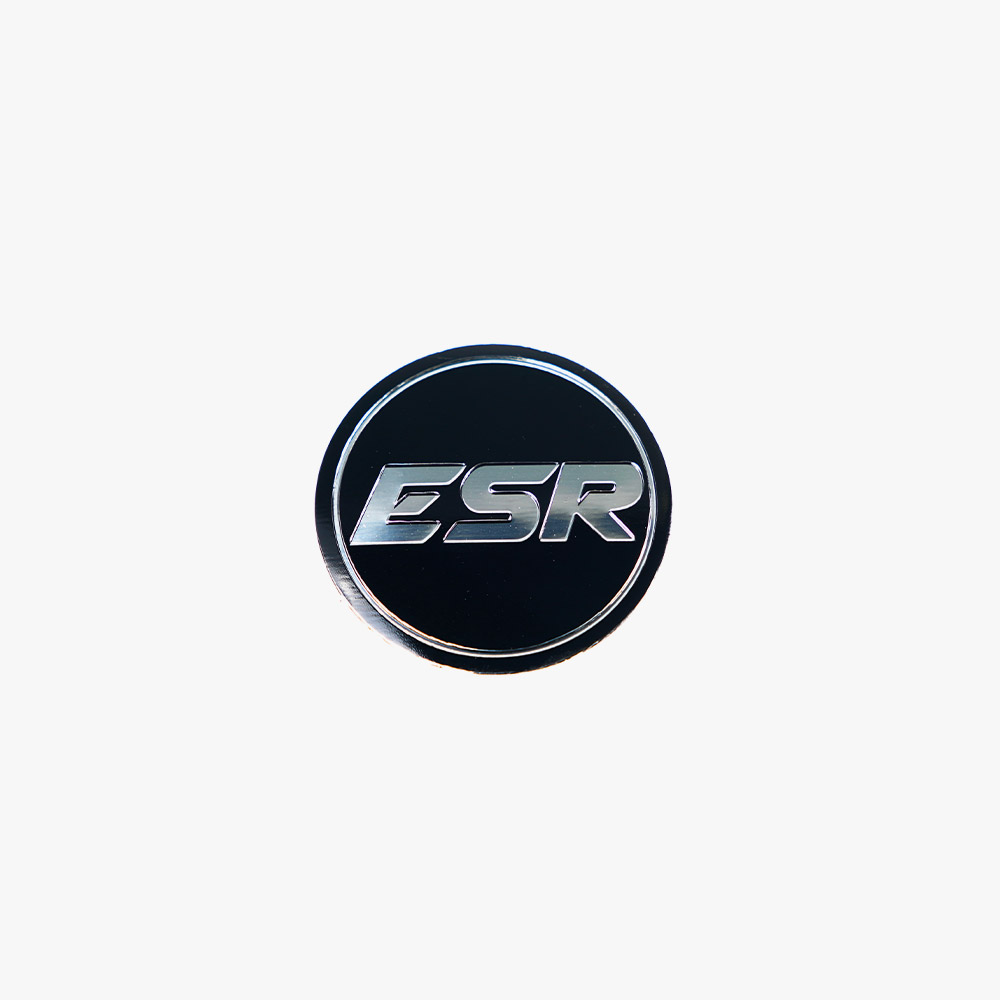 SR08 LOGO BLACK WITH SILVER ESR SILVER CAP