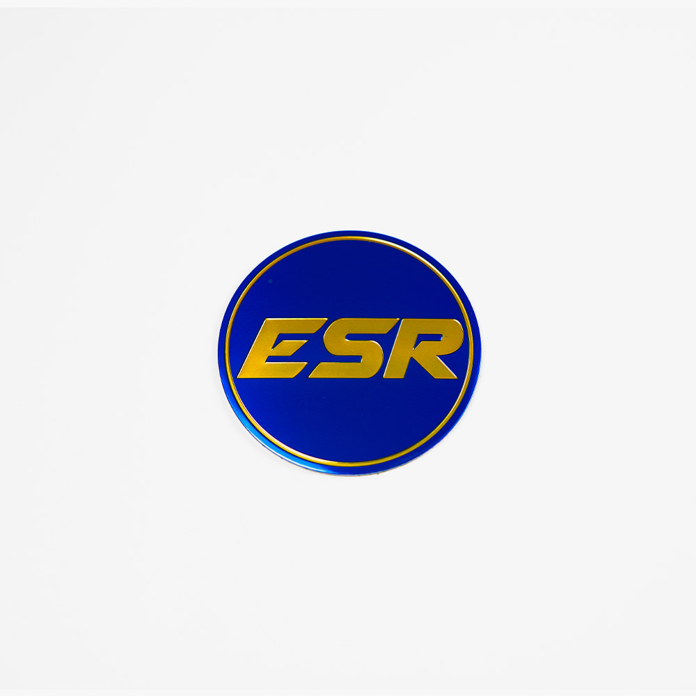 SR08 LOGO BLUE WITH GOLD ESR SILVER CAP