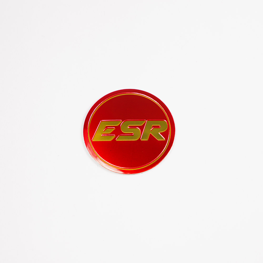 SR08 LOGO RED WITH GOLD ESR SILVER CAP