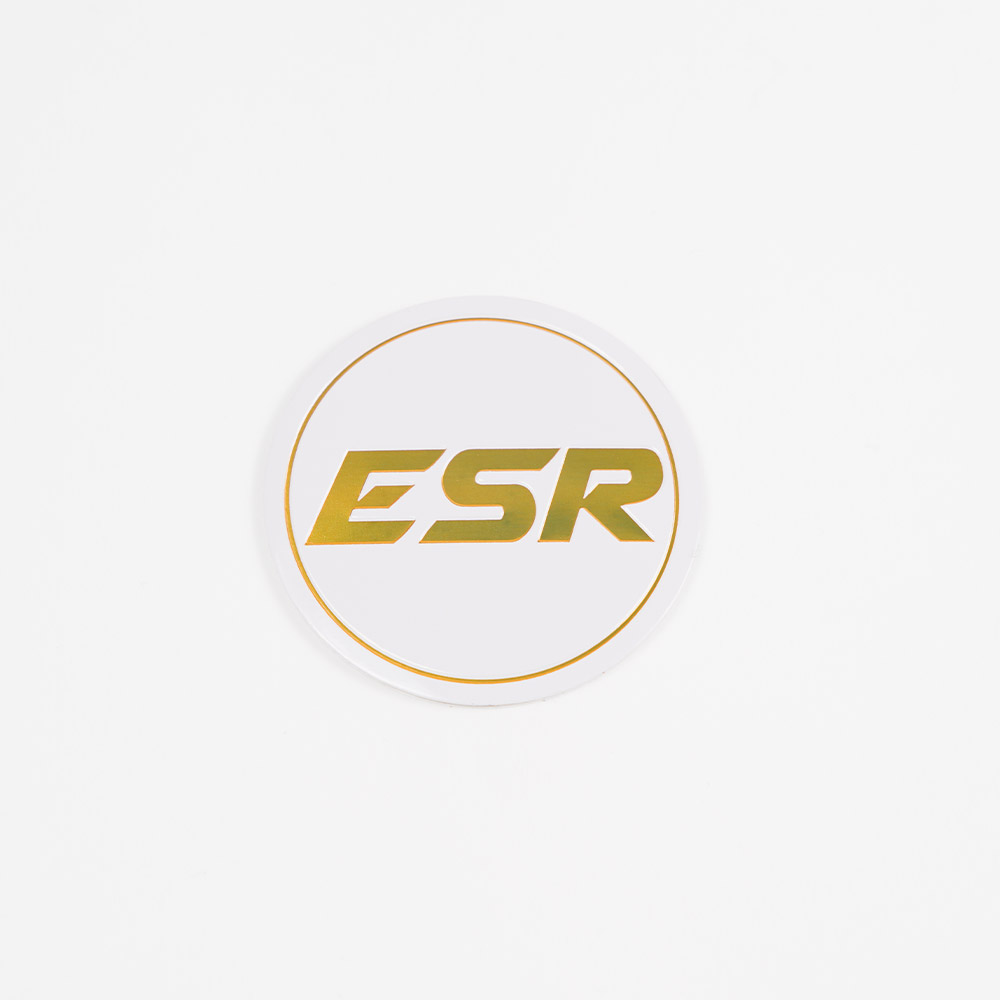 SR08 LOGO WHITE WITH GOLD ESR SILVER CAP