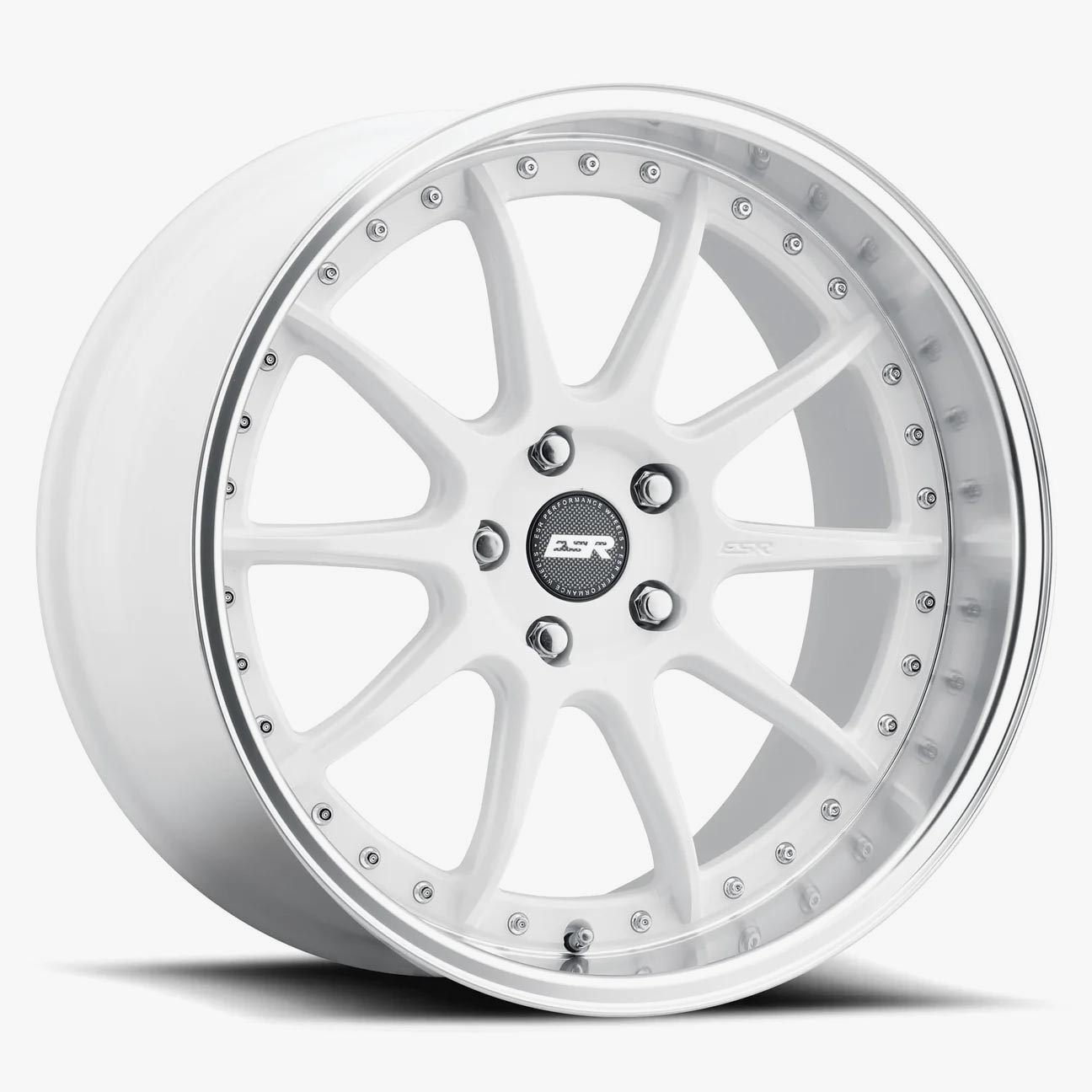 19X8.5 5X112 +35 66.6 GLOSS WHITE MACHINE LIP CS12 98551235 CS12WHT-ML