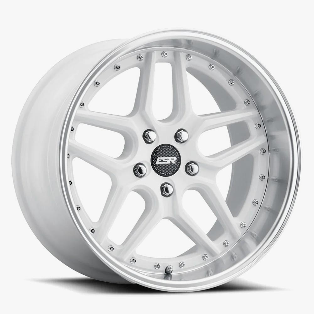 18X9.5 5X112 +35 66.6 GLOSS WHITE MACHINE LIP CS15 89551235 CS15WHT-ML