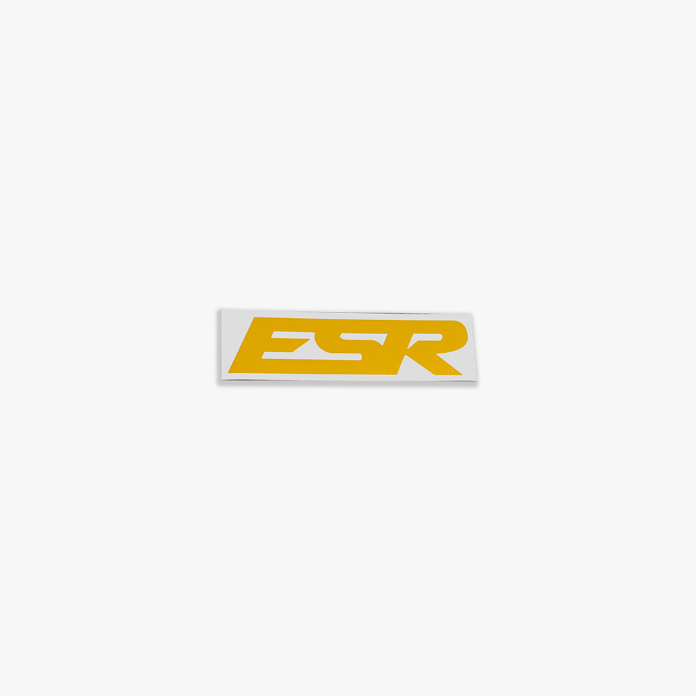 SMALL ESR DECALS YELLOW 1 QTY = 2 PIECES 5.25"X1.5"