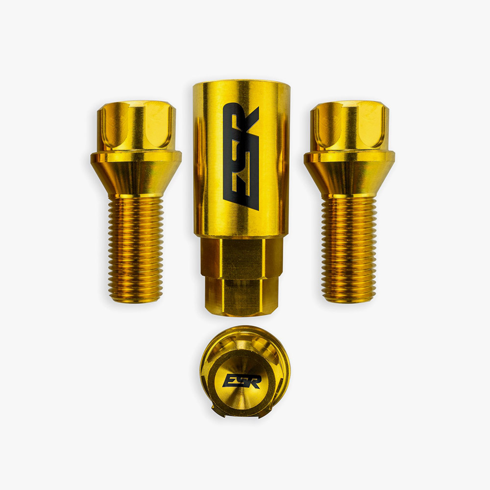 38MM GOLD CHROME BOLTS 12X1.5