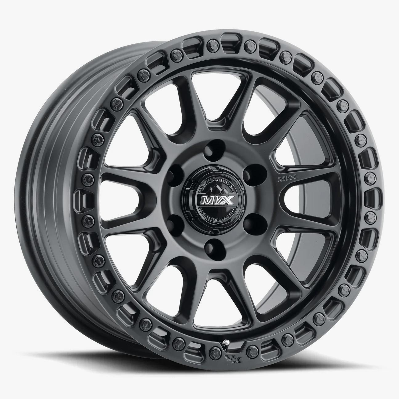 18X9 5X127 +0 71.5 MATTE BLACK- BLACK LIP VX12 89052700 VX12MBLK
