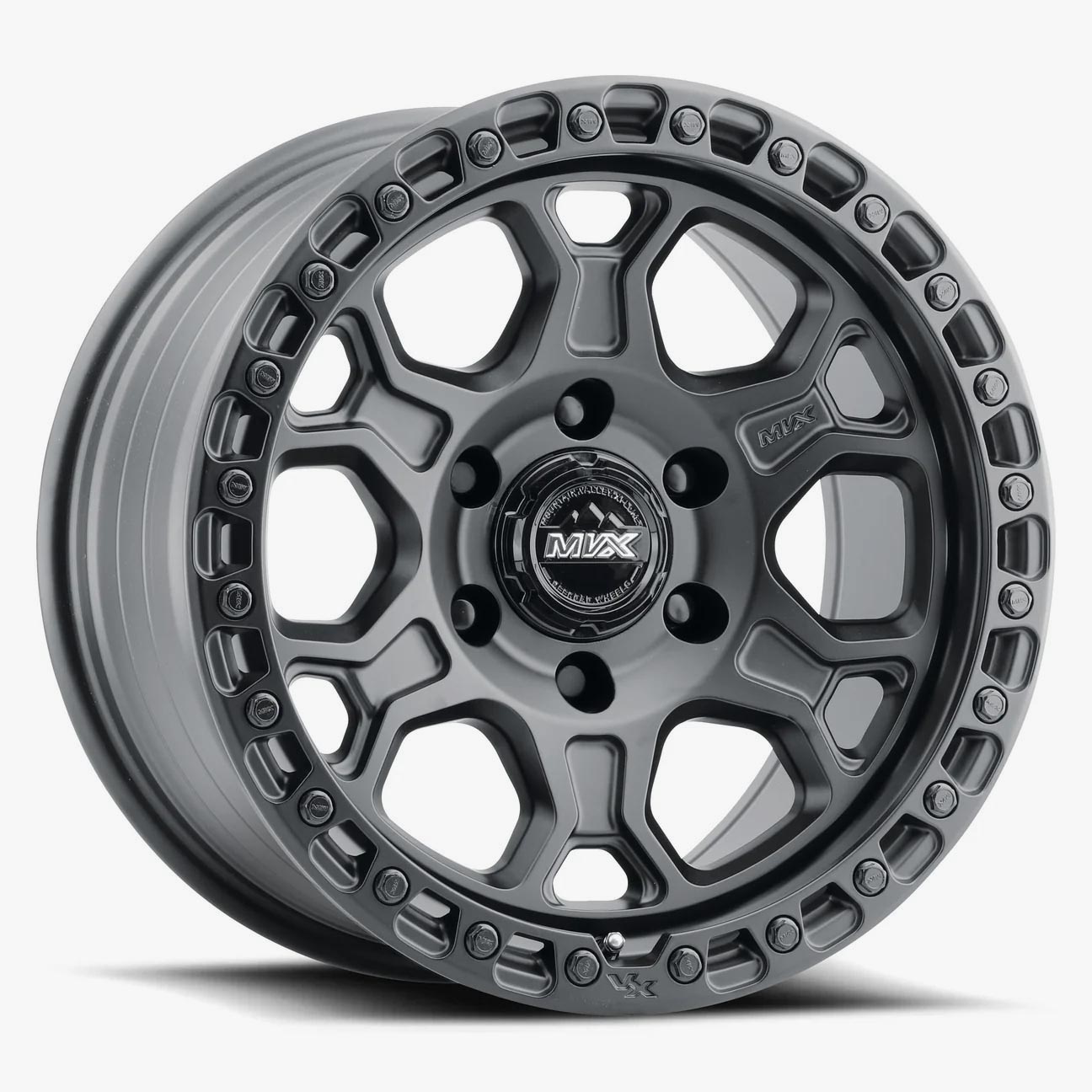 18X9 5X127 +0 71.5 MATTE BLACK- BLACK LIP VX62 89052700 VX62MBLK