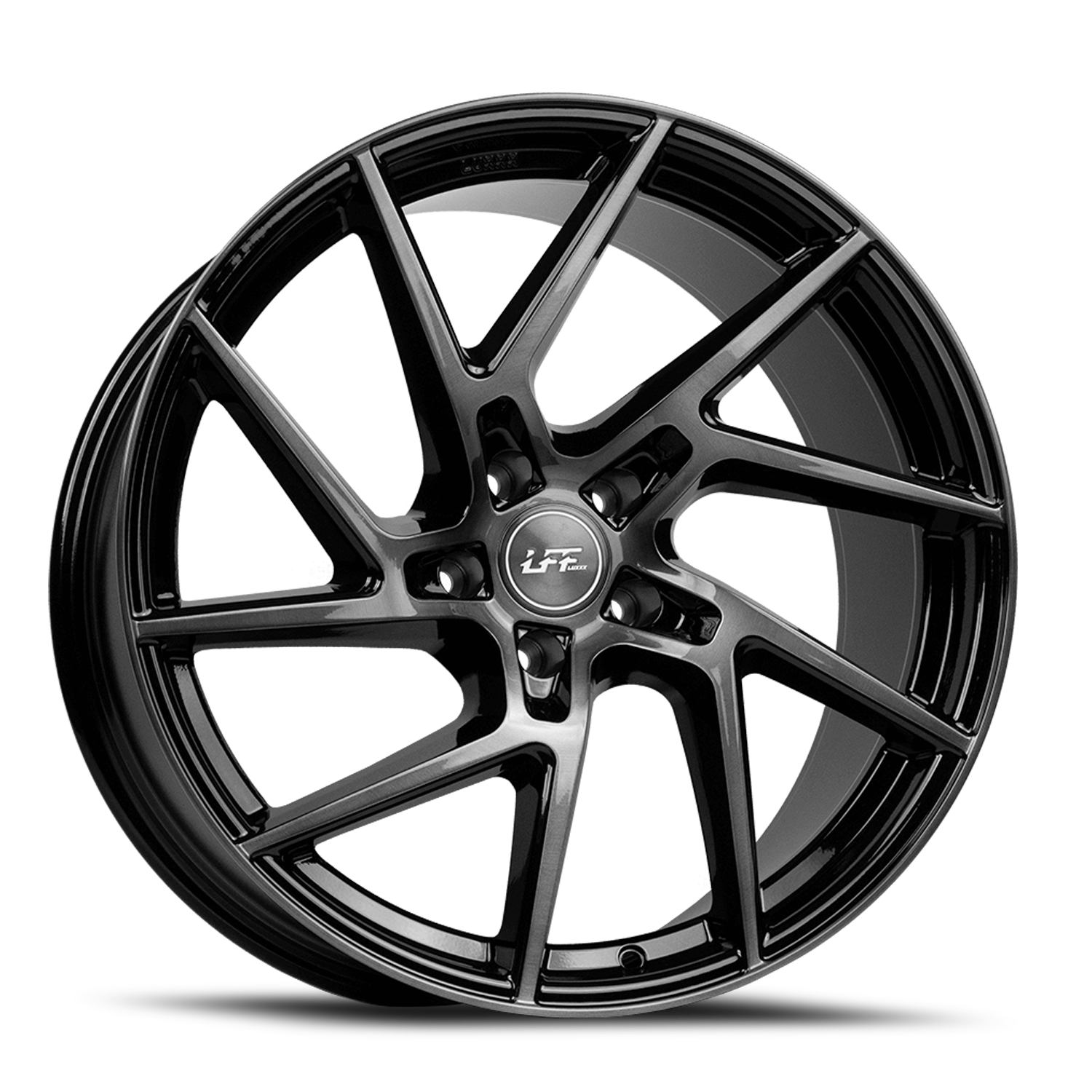 LFF-02 LEON 20X10.5 5X112 +38 66.6 Brushed F Titanium Black LSCP2