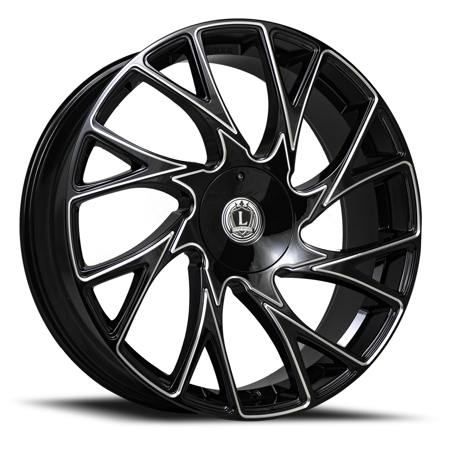 LUX32 26X10 6135/139.7 +30 87.1 Gloss Black Milled