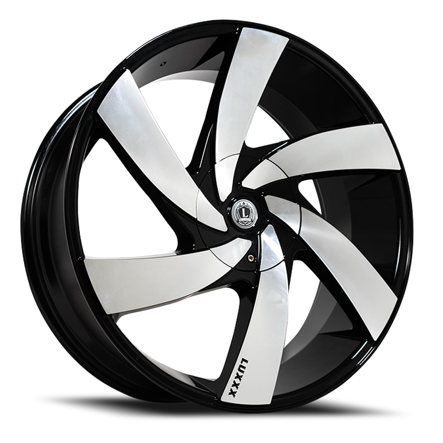 LUX48 22X9 6120/132+31 74.6 Gloss Blk Machined Face