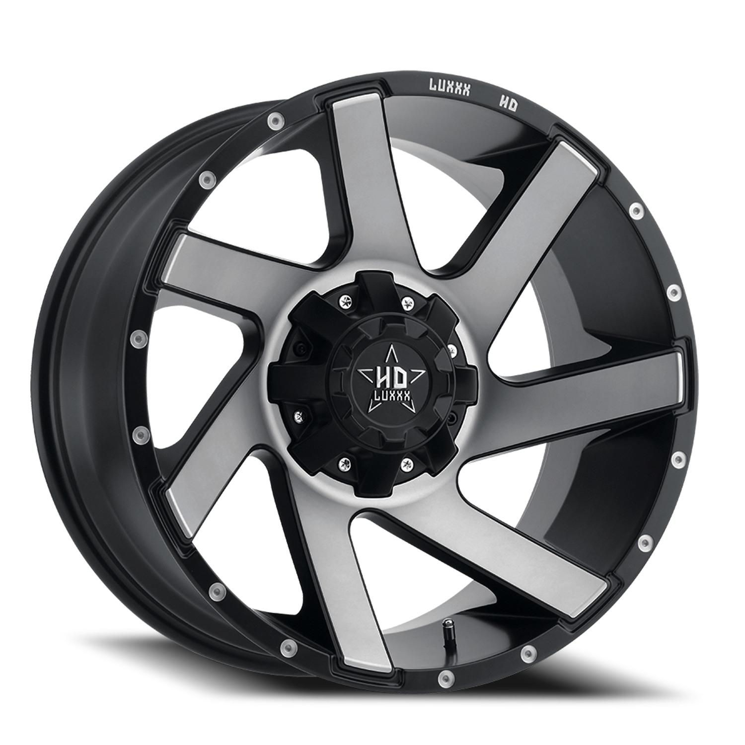 LHD11 20X10 6135/139.7 -24 106.1 Satin Black Gray Face