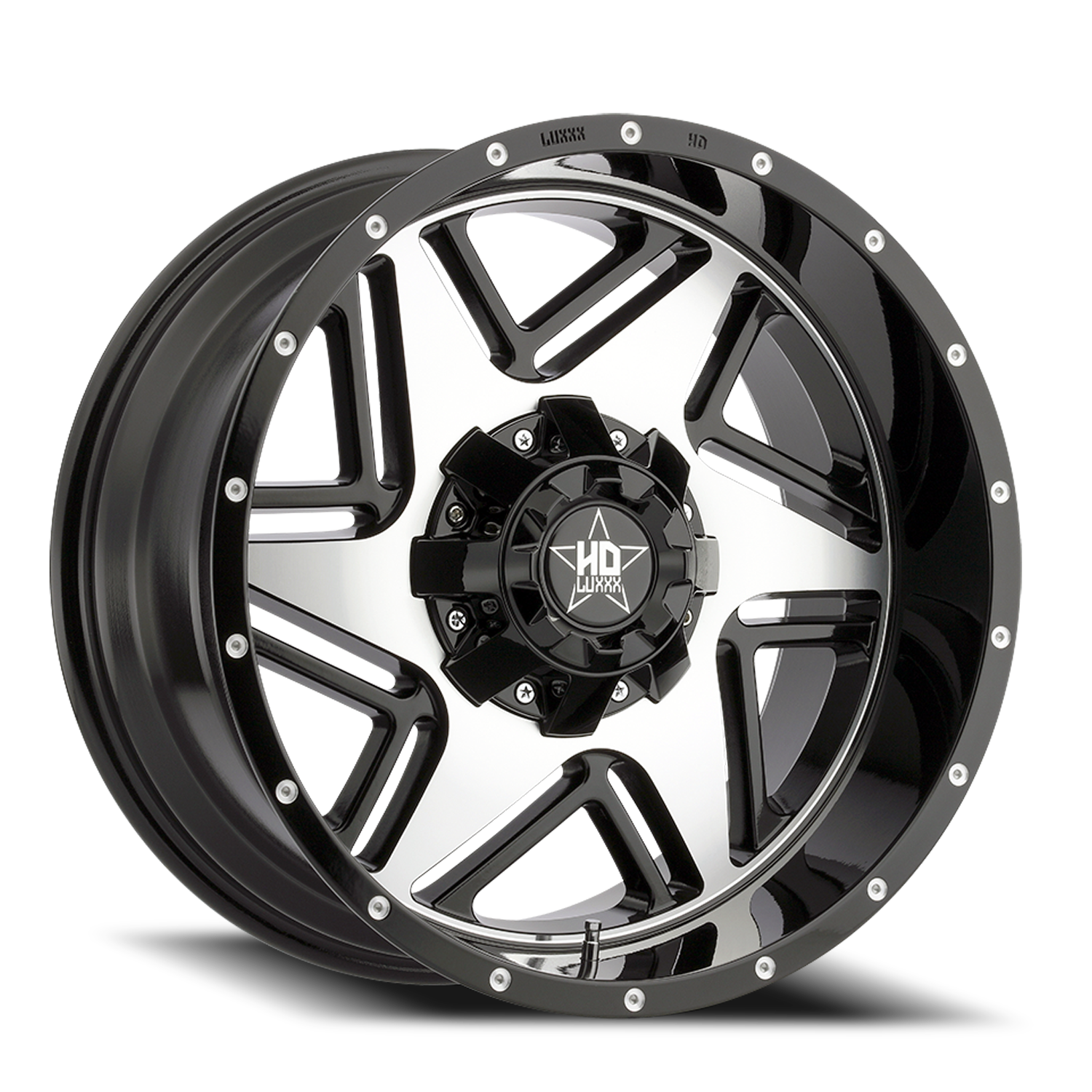 LHD2 20X10 6135/139.7 -18 106.1 Gloss Black Machined Face