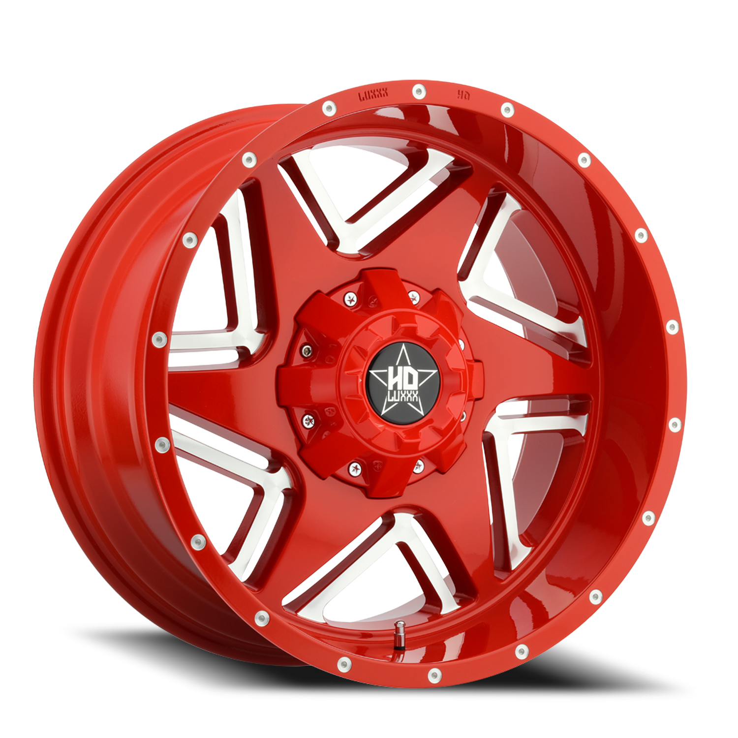 LHD2 20X10 8X180 -18 125 Red Milled