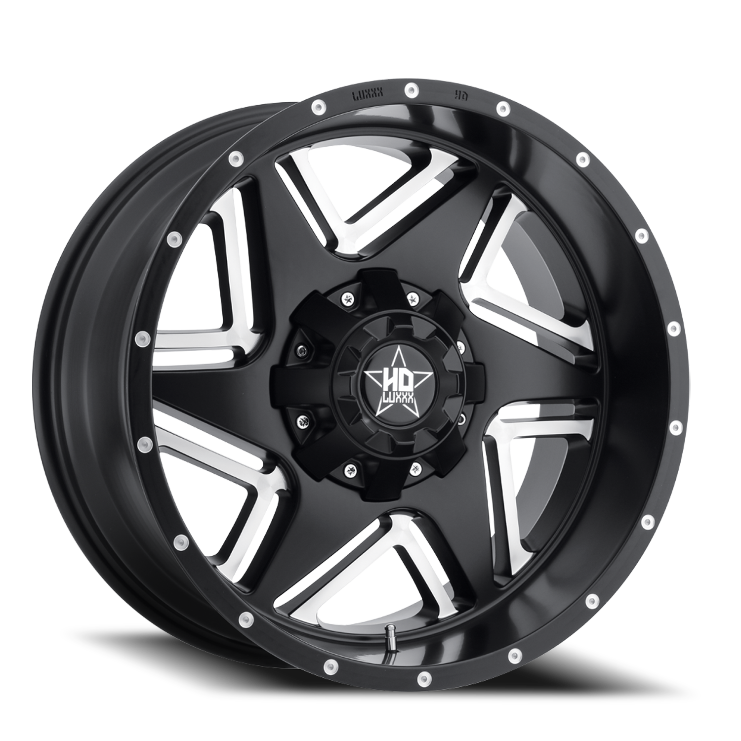LHD2 20X10 8X165 -18 122.1 Satin Black Milled