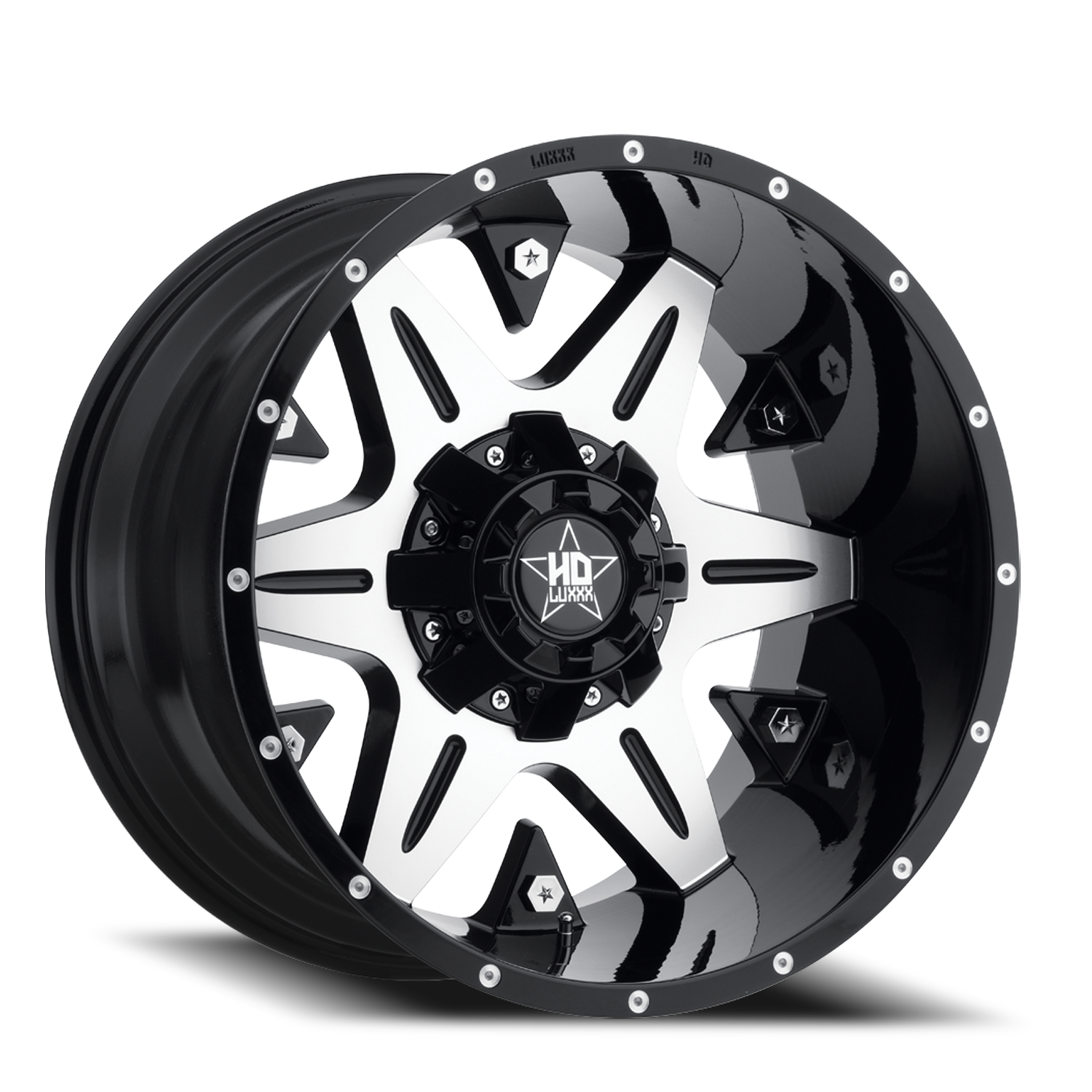 LHD3 20X10 5127/139.7 -18 78.1 Gloss Black Lip Machined Face