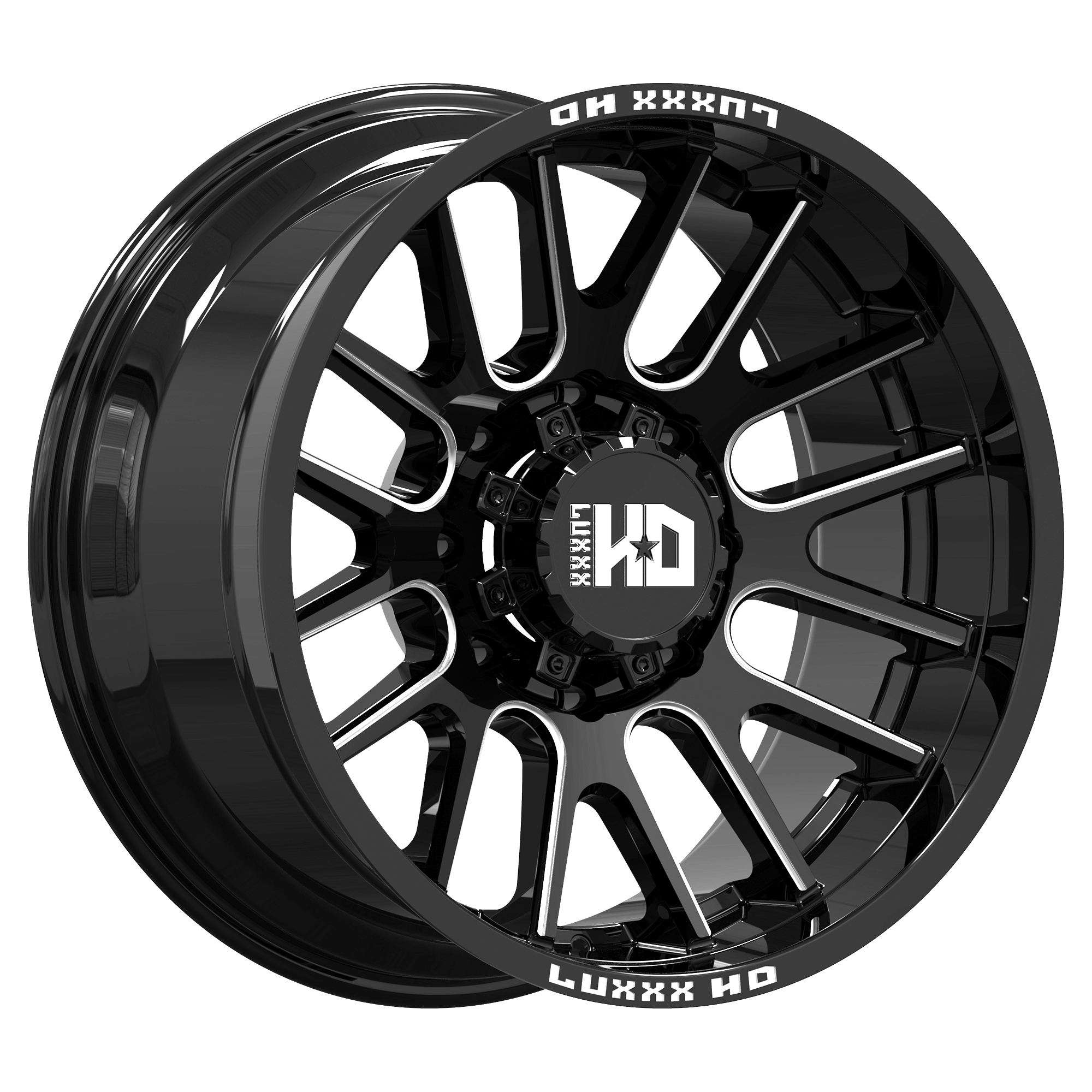 LHD38 20X10 5127/139.7 -19 78.1 Gloss Black Milled