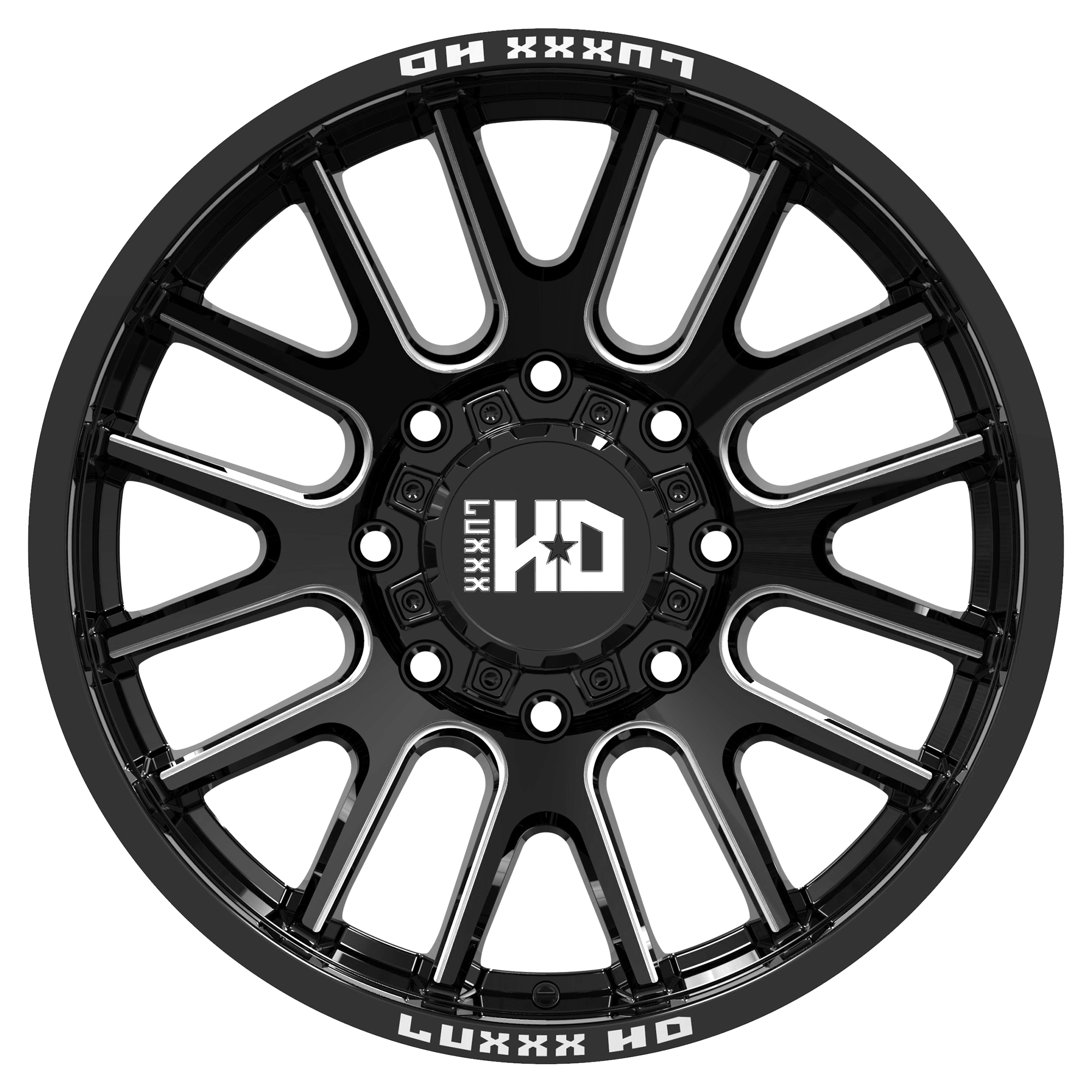 LHD38 20X10 5127/139.7 -19 78.1 Gloss Black Milled - Image 2