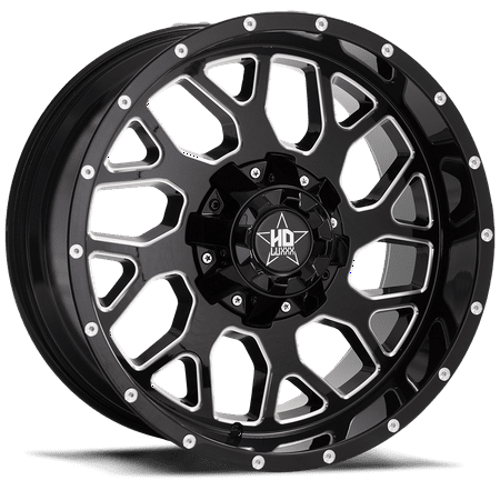 LUXXX HD Alloy Rims LHD8 17X9 5114/127 +6 71.5 Gloss Black Milled